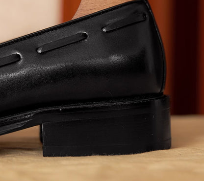 Men's Commuter's All-matching Fringed Leather Shoes Genuine Leather All-match Slip-on Loafers