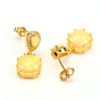 Light Luxury Gold Water Drop Earrings