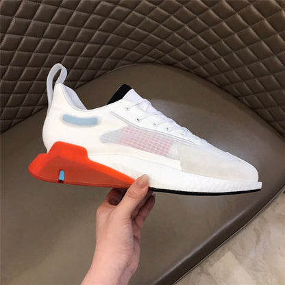 Black Knight Leather Breathable Thick Bottom Casual Versatile Board Shoes