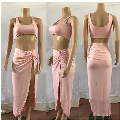 Women's Solid Color Tube Top Dress