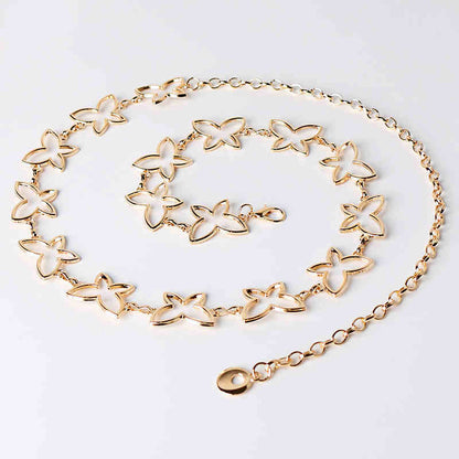 Fashionable All-match Plus Size Lengthened Metal Butterfly Waist Chain