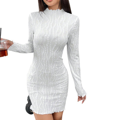 Slim Fit Base Ride Versatile Long Sleeve Dress
