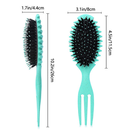 Curling Comb, Men's And Women's Curling Comb, Suitable For Styling And Shaping Long Hair, Wavy Hair With Damaged Hair Quality, Blue, Banned Platform Amazon