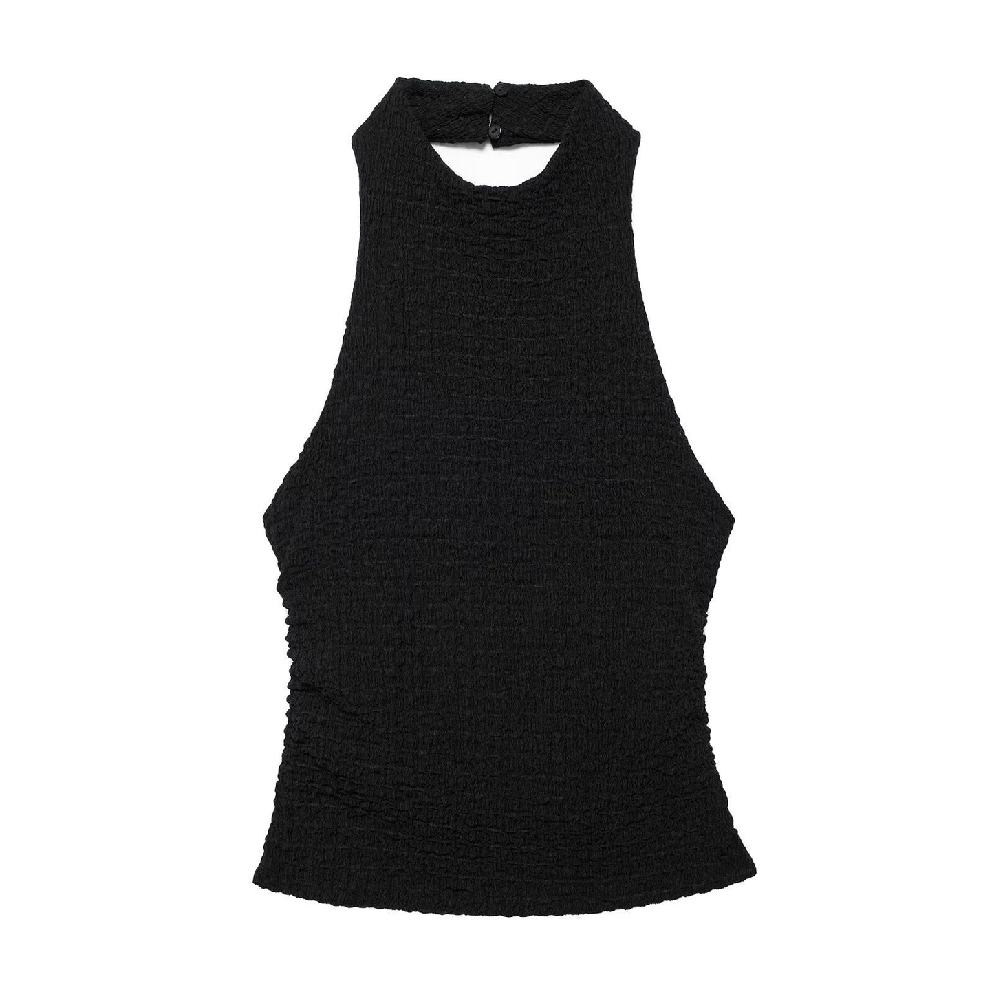 Stylish Good Texture Hanging Collar Top