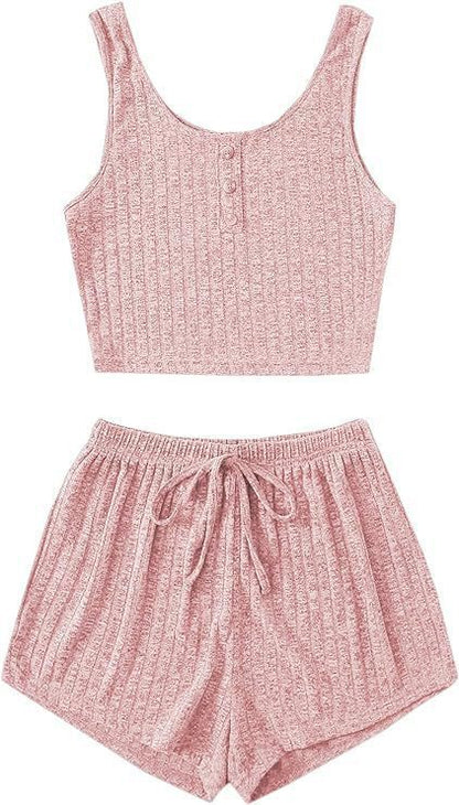 Women's Fashion Slim Fit Vest Shorts Set