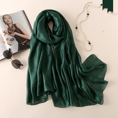 Fashion Beach Towel Sun Protection Shawl Silk Scarf Women