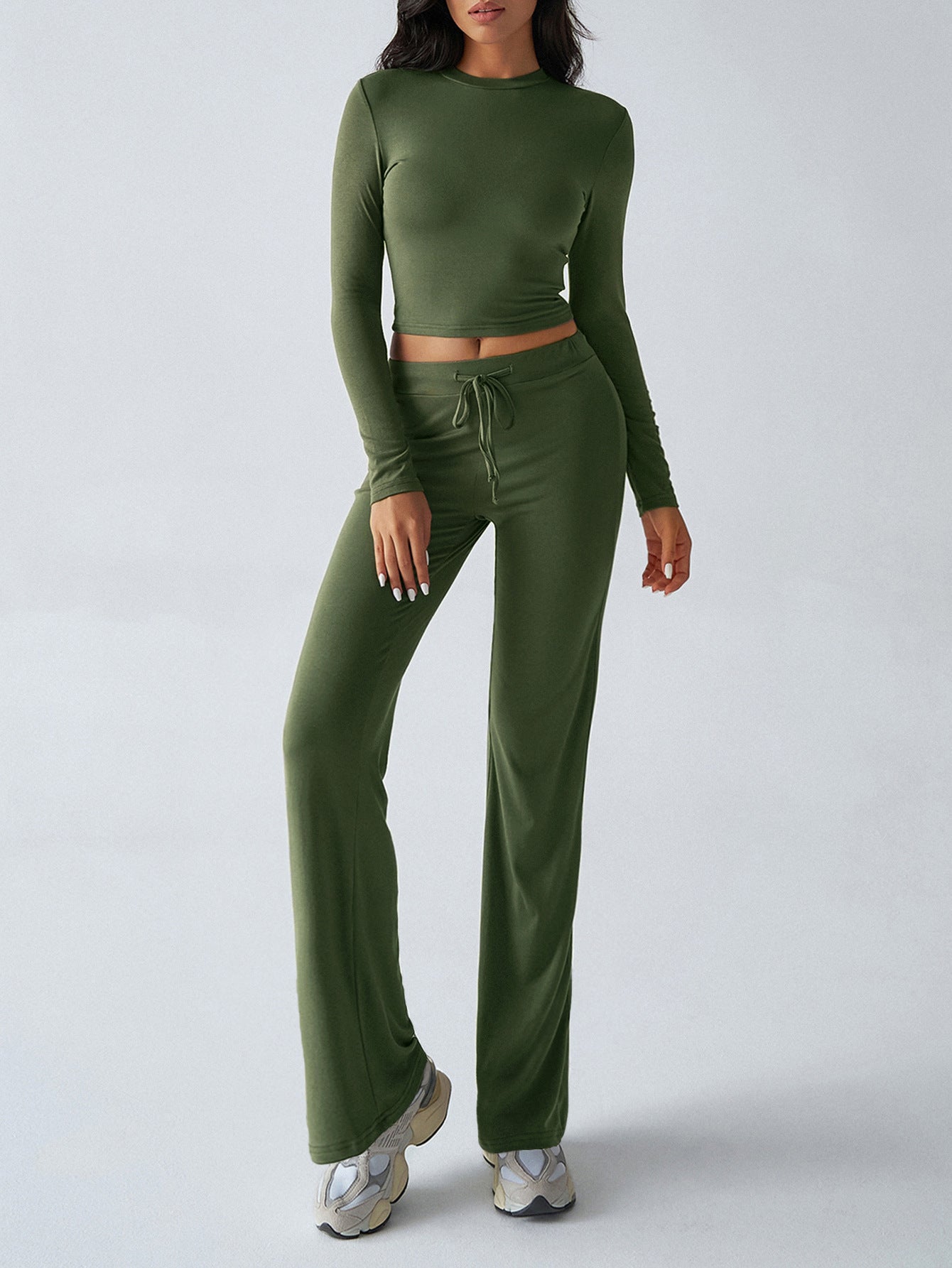 Sleeve Straight-leg Pants Suit