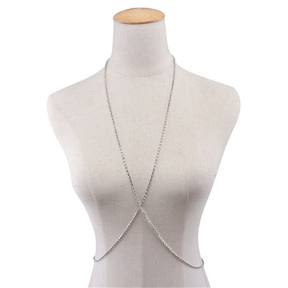 Women's Simple Fashion Rhinestone Breast Chain