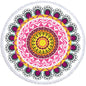 Microfiber 3D Printed Round Beach Towel