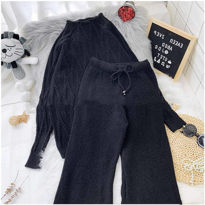 Sweater Two-piece Long Sleeve Temperament Commuter Knitting