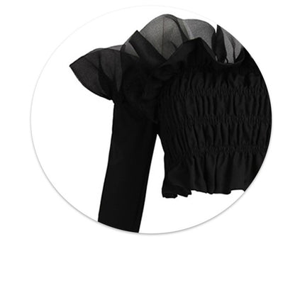 French Off Shoulder Short Shirt