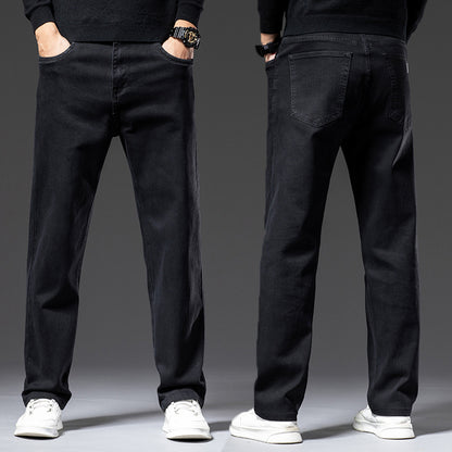 High Elastic Men's Straight Loose Spring And Autumn Jeans