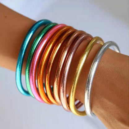 Women's Ins Fashion Shiny Silicone Bracelet