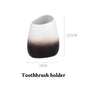 Washing suit couple brushing teeth and mouthwash cup